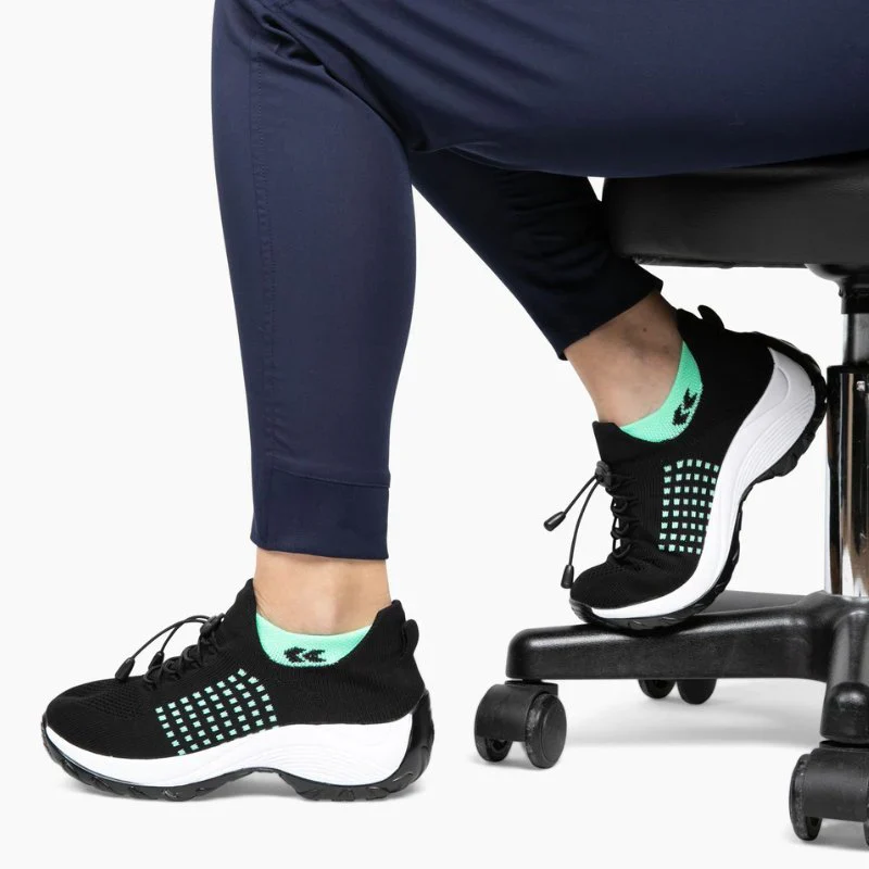 Ortho Stretch Cushion Shoes Women - Black Sky Blue - Image 7