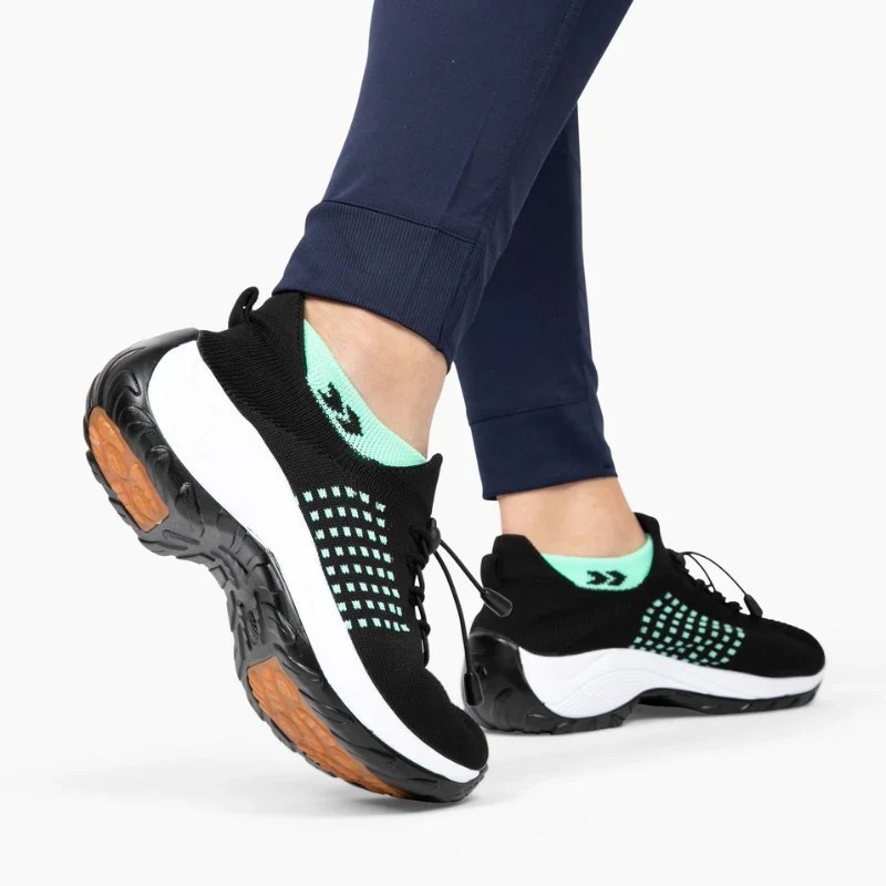 Ortho Stretch Cushion Shoes Women - Black Sky Blue - Image 9