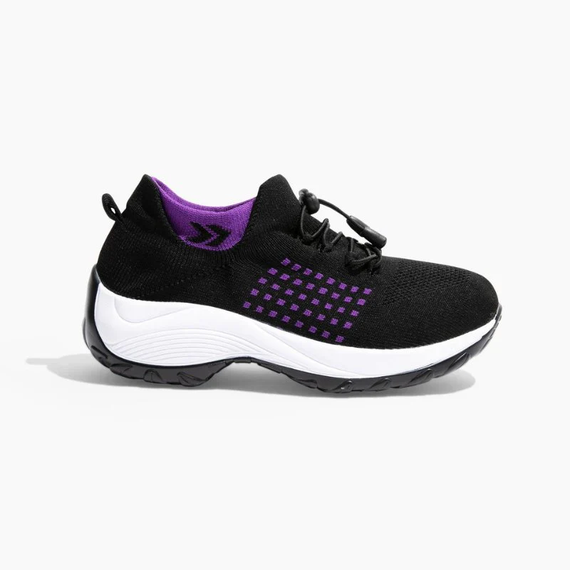 Ortho Stretch Cushion Shoes Women - Black / Purple - Image 10