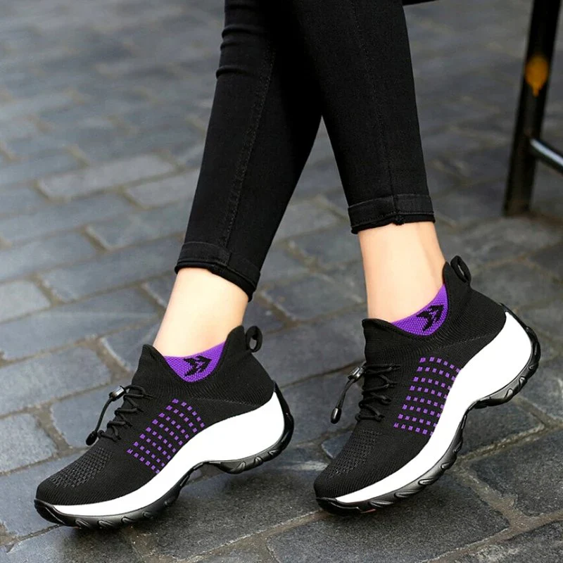 Ortho Stretch Cushion Shoes Women - Black / Purple - Image 16