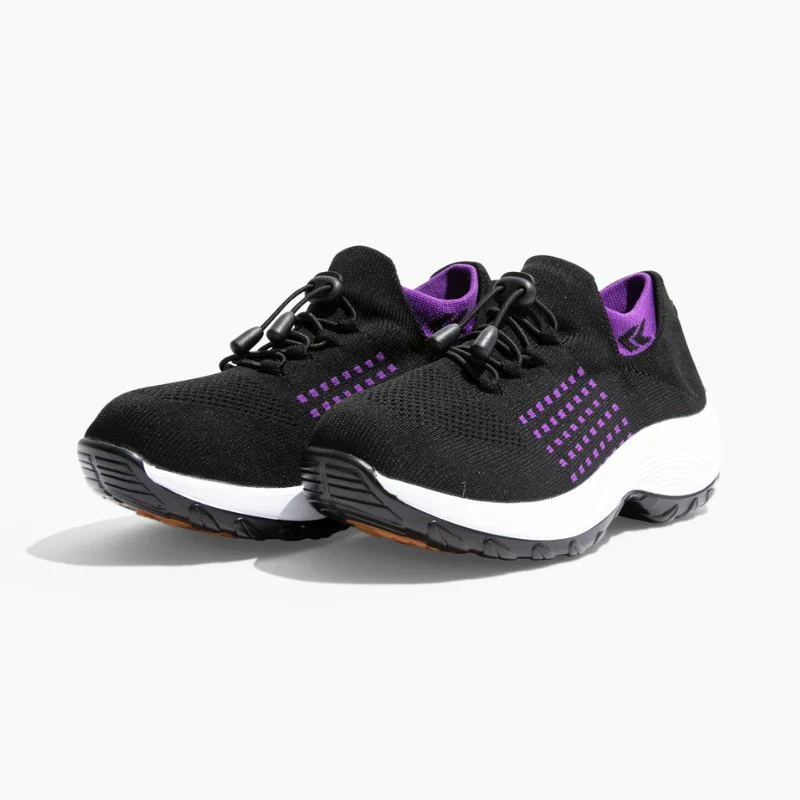 Ortho Stretch Cushion Shoes Women - Black / Purple - Image 20