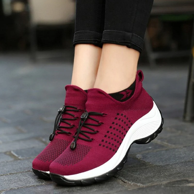 Ortho Stretch Cushion Shoes Women - Red - Image 20