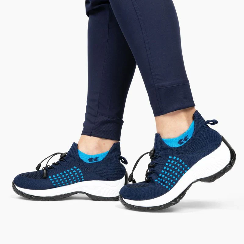Ortho Stretch Cushion Shoes Women - White Blue - Image 14