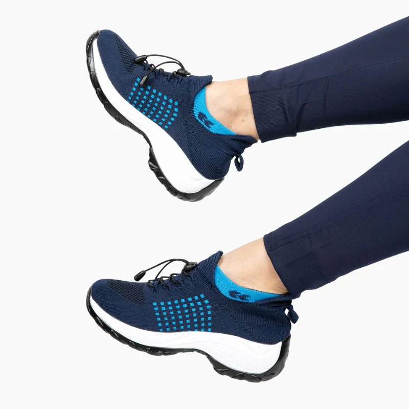Ortho Stretch Cushion Shoes Women - White Blue - Image 8