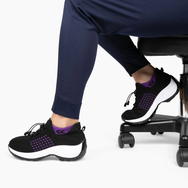 Ortho Stretch Cushion Shoes Women - Black / Purple - Image 12