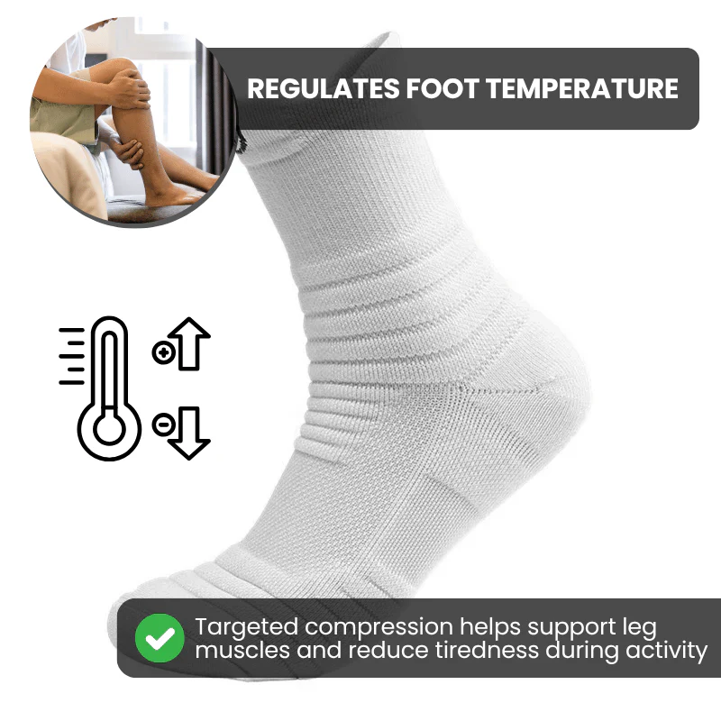 White Breathable Crew Socks - 3 Pack - Image 4